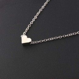 Pendant Necklace Trendy Tiny Heart Short Pendant Necklace Women Gold Plated Chain Lover Lady Girl Gifts Bijoux Beautifully Chain Necklaces