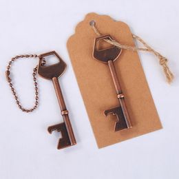 New Archaistic Keychain Key Chain Beer Bottle Opener Wedding Favor Party Gift Card Packing