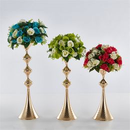 New style Latest design Cheap big tall floral wedding Centrepieces metal stand for sale senyu0312