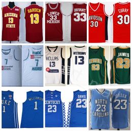 Maglie da basket del college NCAA Stephen Curry Luka Doncic Harden Giannis Antetokounmpo Dwyane Wade Kawhi Leonard Kevin Durant Kyrie Irving Lillard Westbrook