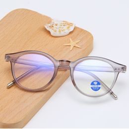 Plastic Optical Eyewear Students Vintage Round Sunglasses Frame 5 Colors Anti-blue Light Wholesale