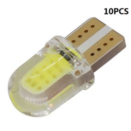 10PCS 6000K White 194 W5W T10 8 Chips COB LED Silicone Dome Bulb Rear Light 20413