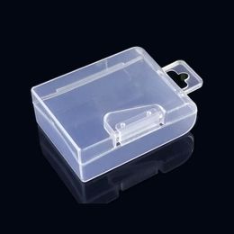 Mini Durable Plastic Transparent Box With Hanging Hook Jewellery Craft Bead Parts Collection Container Case Storage Box ZC0119