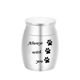 Paw Always with You Cremation Pendant Urns Ashes Holder Keepsake Memorial Mini Urn Funeral Urn 30x40mm