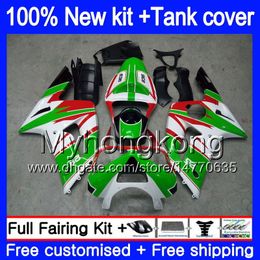 Body +Tank For KAWASAKI 600CC ZX600 ZX636 ZX-6R 2003 2004 211MY.96 ZX 636 6 R ZX6R 03 04 ZX-636 ZX-600 ZX 6R 03 04 Fairing Green Good