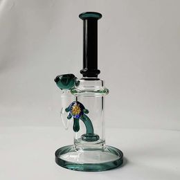 New Arrival Heady Dab Rig Showerhead Perc 14mm Female Joint Glass Bong Thick Glass Water Pipes With Straight Tube Oil Rig CS1223