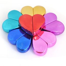 Popular Heart Shaped Glass Perfume Bottles with Spray Refillable Empty Atomizer 6COLORS for Women