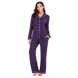 Sleepwear Autumn winter home dress female modale Pyjamas long sleeve suit European and American women wear