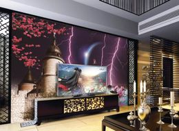 new 3d wallpaper murals Night scenery 3 d wallpaper for walls For any room Background wall painting 3d wall murals