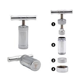 10pcs Stainless Steel Zinc alloy Pollen Press Compressor herb tobacco pollen presser tobacco grinder accessories can Customize logo DHL