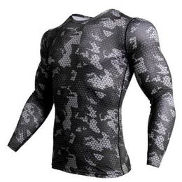 Compression Shirt Men Camouflage Long Sleeve Tight Tee Shirt Men Fitness 3D Quick Dry Clothes MMA Rashguard Gyms Camo T-Shirt