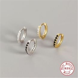 ROXI Small Hoop Earrings Gold Filled Clear Cubic Zirconia Round for Women Jewelry 100% 925 Sterling Silver Earring