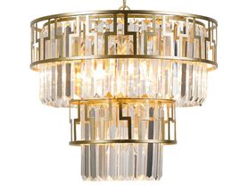 new design champagne crystal chandelier LED lamp AC110V 220v lustre cristal foyer lights dinning room chandeliers MYY