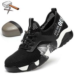 steel cap shoes Promotion Plus Size 37-45 en acier léger Toe Cap Hommes Femmes travail Bottes de sécurité respirant Homme Femme Chaussures 4 # 20 / 20D50