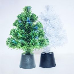 Mini USB Fibre Christmas Tree Christmas Decoration 30cm PVC DIY Tree Desktop Home Decor Decoration Kids Gif