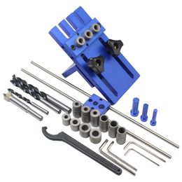 Woodworking tool,DIY Woodworking Joinery High Precision Dowel Jigs Kit,3 in 1 Drilling locator,08450A drilling guide kit