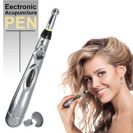 Meridian Acupuncture Pen Therapy Heal Muscle pain relieving device with 3 Massage Head Health Care Electronic Energy Massage Pen