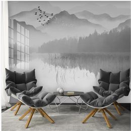 Landscape wallpapers painting abstract TV background wall 3d murals wallpaper for living room 3d wallpapers