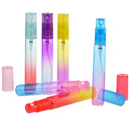Gradient Colour 8ml Refillable Perfume Spray Bottle Travel Mini Container Empty Cosmetic glass Containers