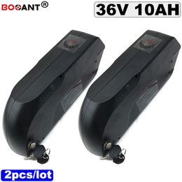 2pcs/lot 36V Electric bike lithium battery 18650 with power switch 36V 10AH for Bafang 500W Motor +2A Charger Free Shipping