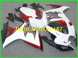 Motorcycle Fairing kit for SUZUKI GSXR600 750 K6 06 07 GSXR600 GSXR750 2006 2007 ABS Cool Red white Fairings set+gifts SB41