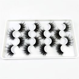 3D 25mm Lashes Faux Mink Eyelashes Thick False Lashes Criss-cross Wispies Fluffy Eyelashes Extension For Make Up