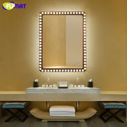 bedroom dressing table with mirror Australia - FUMAT Vanty Mirror Light Rectangle Crystal LED Wall Hanging Toilet Bathroom 5MM Bedroom Make Up Dressing Table Light Mirrors