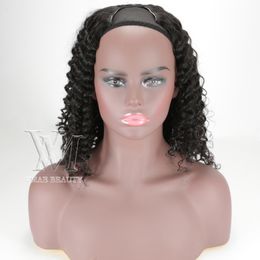 VMAE Brazilian Natural Color 3B U Part Wigs Remy Virgin Cuticle Aligned 130% 150% 180% Density Human Hair Extensions
