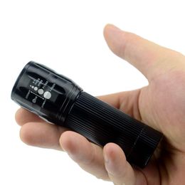 3W Zoom Mini LED Flashlight 3 Modes Zoomable Camping Torch Lamp Bike Light by 3*AAA Battery
