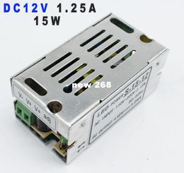 Freeshipping 12V DC15W Switch Power Supply 1.25A LED Driver Adapter Transformer 220v 110v AC to dc SMPS For LED Strip BULB Light