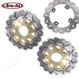 Arashi For Kawasaki ZX6R Ninja 2007 - 2015 Front Rear Brake Disc Disc Rotors Kit ZX-6R 2008 2009 2010 2011 2012 2013 2014