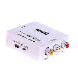 100 pcs MINI TV System Video Converter PAL TO NTSC/ NTSC TO PAL converter adapter HD Video box Mutual conversion