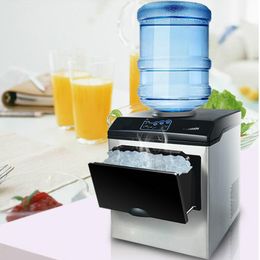 Portable 25kg / 24h ice machine commercial large capacity automatic ice machine is suitable for milk tea hotel ice machine