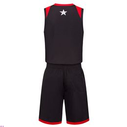 2019 New Blank Basketball jerseys printed logo Mens size S-XXL cheap price fast shipping good quality Black Red BR0004n