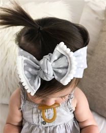 Cotton Baby Headbands Lovely Girls Bowknot Dot Hairband Turban Knot Headwear For Newborn Infant Toddler Children Hair Accessories 9 Colors