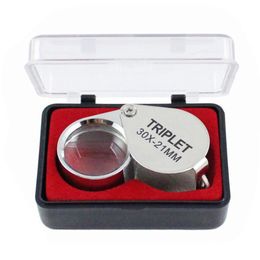 Freeshipping 12pcs /lot Foldable Jewellery Magnifier magnifying glass loupe for currency detecting Antique jade identification