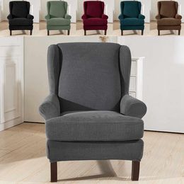 Elastic Armchair Wingback Wing Sofa Back Chair Cover Sloping Arm King Back Chair Cover Stretch Protector SlipCover Protector