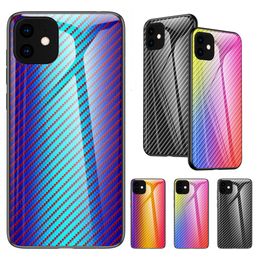 30 Piece Mixed Sale Carbon Fibre Pattern Glass Phone Case for iPhone 11 Pro X XR XS Max 6 7 8 Plus and Samsung Galaxy Note 10 Pro