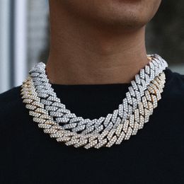 Heavy Hip Hop Chain Gold Silver Color Micro Paved 20mm CZ Miami Cuban Chains Necklaces Bracelet Fashion Jewelry Gift