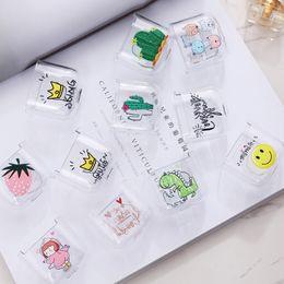 Transparent Wireless Earphone Charging Box Cover for Apple AirPods Hard PC Protective Case for AirPods Cute Cartoon Pattern Case