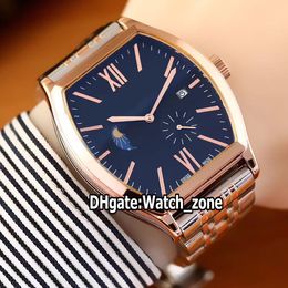Luxury New Malte Moon Phase 7000M/000R Black Dial Automatic Mens Watch Rose Gold Case Stainless Steel Bracelet Sport Watches Watch_Zone.
