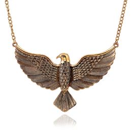Wholesale-Huge Eagle Choker Necklace for Women Cute Animals Big Chunky Maxi Necklaces Collares Collier Femme Bijoux NE860