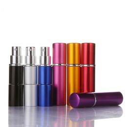 perfume bottle 5ml Aluminium Anodized Compact Perfume Aftershave Atomiser Atomizer fragrance glass scent-bottle Mixed Colour LX7823