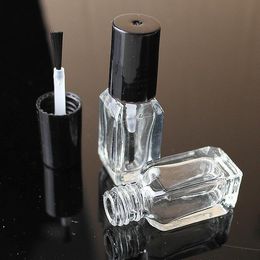 4ml Transparent Glass Nail Polish Bottle Makeup Tool Polish Empty Cosmetic Containers Nail Glass Bottle with Brush