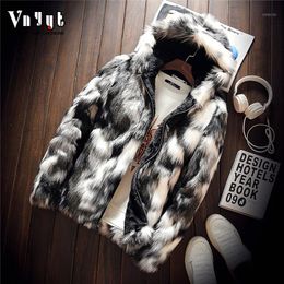 2019 men's personality and wool imitation mink imitation leather jacket Youth camouflage fur coat1