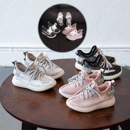 Atmungsaktive Sportschuhe Fliegen Gewebt Laufschuhe Leuchtende Koreanische Mädchen Turnschuhe Kinder Designer Starry Mesh Engel Jungen lKcFJ1