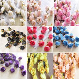 100pc/Color DIY Artificial Silk Camellia Rose Fake Peony Flower Head 3cm For Wedding Party Home Decorative Flowewrs 70Colors XD20211