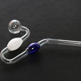 oil concentrate water pipes UK - U-shaped concentrate glass bongs curved recycle hand water pipe multicolored oil burner pipes creative smoking accessory dabber tool