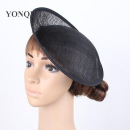 Free shipping black or 12 COLOR 10"/25cm Solid Round Hat Handmade nice sinamay fascinator base DIY hair accessories 12pieces/lot