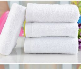 1 Pcs Fashion Best Hotel Spa Bath Towel 100% Cotton White Solid Toallas Mano Bathroom Hand Towels